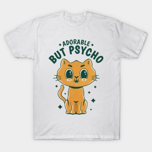 Cute psycho cat cartoon T-Shirt